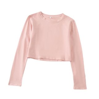 Active | Active Long-Sleeve Cropped Top In Stretchy Rib  –  Girls Active Active