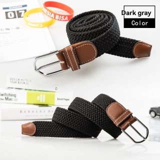 Belts | Woven Elastic Belt With Round Buckle  –  Mens Accessories Belts