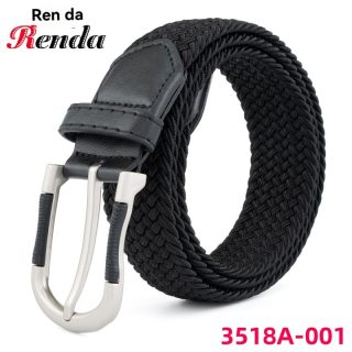 Belts | Woven Elastic Belt With Round Buckle  –  Mens Accessories Belts