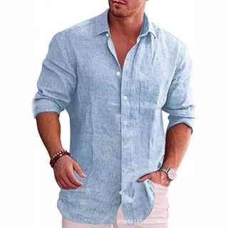 Casual Shirts | Baird Mcnutt Irish Linen Shirt  –  Mens Casual Shirts Amalfi Blue Linen Yd