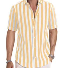 Casual Shirts | Short-Sleeve Slub Cotton-Hemp Blend Shirt  –  Mens Casual Shirts Adam Gold White