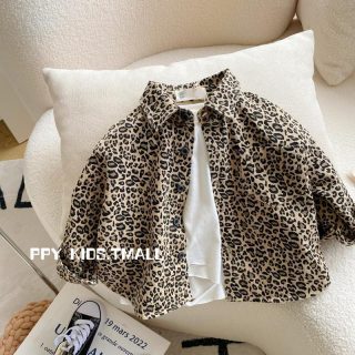 Coats & Jackets | Corduroy Jacket In Leopard Print  –  Girls Clothing Brown Leopard