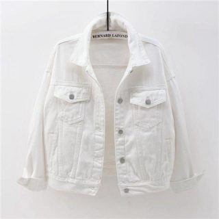 Coats & Jackets | Cropped Denim Trucker Jacket In White  –  Girls Clothing Coats & Jackets