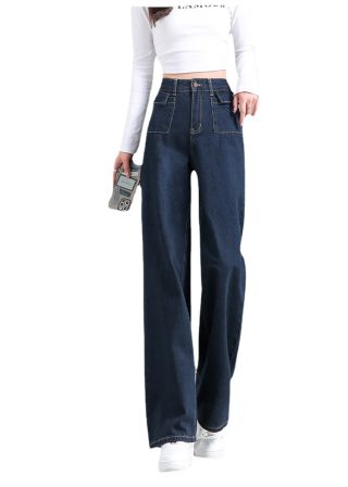 Denim | Pre-Order Point Sur Wide-Leg Carpenter Jean In Deep Dusk Wash  –  Womens Clothing Deep Dusk Blue D