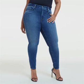 Denim | Tall 9″ Mid-Rise Toothpick Jean In Point Lake Wash  –  Womens Clothing Deep Indigo