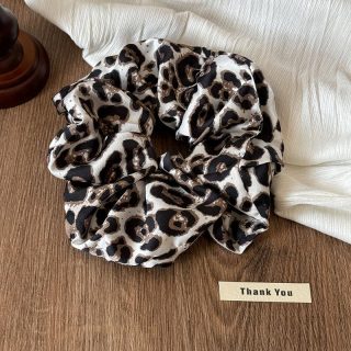 Hair | Oversized Printed Scrunchie  –  Womens Accessories Dark Fudge