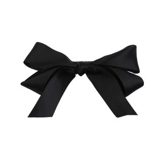 Hair | Satin Bow Hair Barrette  –  Womens Accessories Black