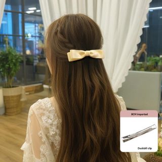 Hair | Satin Bow Hair Barrette  –  Womens Accessories Hair