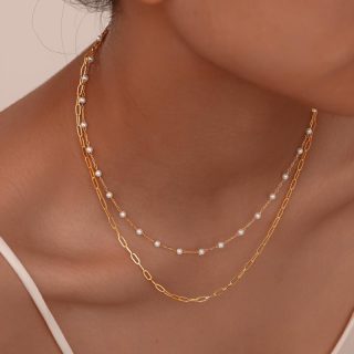 Jewelry | Dainty Gold-Plated Layered Necklace  –  Womens Accessories Jewelry