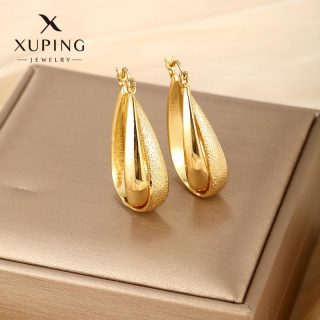 Jewelry | Interlocked Teardrop Hoop Earrings  –  Womens Accessories Burnished Gold