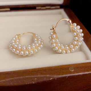 Jewelry | Layered Mini-Pearl Hoop Earrings  –  Womens Accessories Jewelry