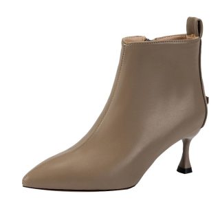 Made In Spain | New Stevie Ankle Boots In Leather  –  Womens Made In Spain Cocoa Berry