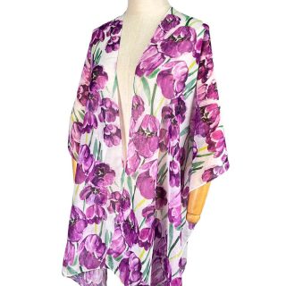 Pajamas & Intimates | Satin Pajama Short Set In Iris Floral  –  Womens Clothing Pajamas & Intimates