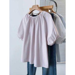 Shirts & Tops | Swingy Puff-Sleeve Top In Cotton-Linen Blend Gauze  –  Womens Clothing Shirts & Tops