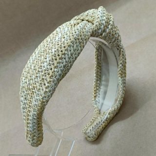 Straw | Woven Knot Headband  –  Womens Accessories Natural