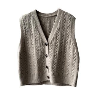 Sweaters | Heritage Cotton Cable Cardigan Sweater-Vest  –  Mens Clothing Hthr Camel