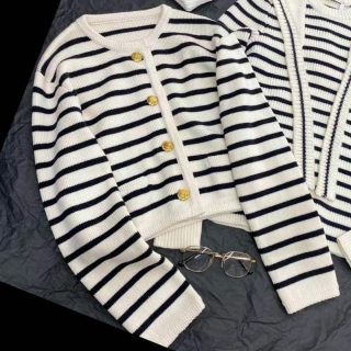 Sweaters | New Relaxed Emilie Sweater Lady Jacket In Stripe  –  Womens Clothing Natural Navy