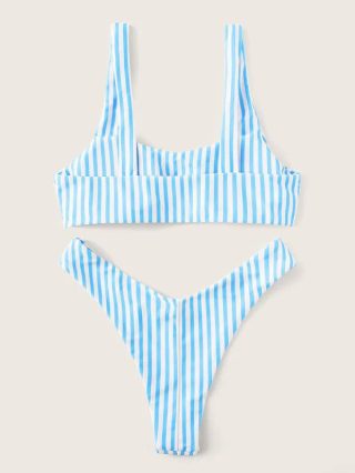 Swimwear | Lemlem Asha Scoop Bikini Top  –  Womens Clothing Blue Multi