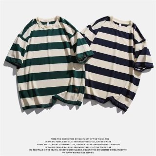 T-Shirts & Tank Tops | Relaxed Premium-Weight Cropped T-Shirt In Stripe  –  Womens Clothing Mariner Stripe Essence