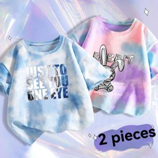 Tops & Tees | Cropped Tie-Dye “Seas The Day” Graphic T-Shirt  –  Girls Clothing Girls