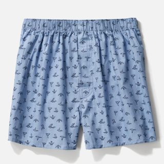 Underwear & Boxers | Printed Boxers  –  Mens Clothing Anchor White Navy