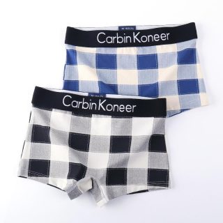 Underwear & Boxers | Stretch 4″ Boxer Briefs In Print  –  Mens Clothing Cade Gingham Stone Blue